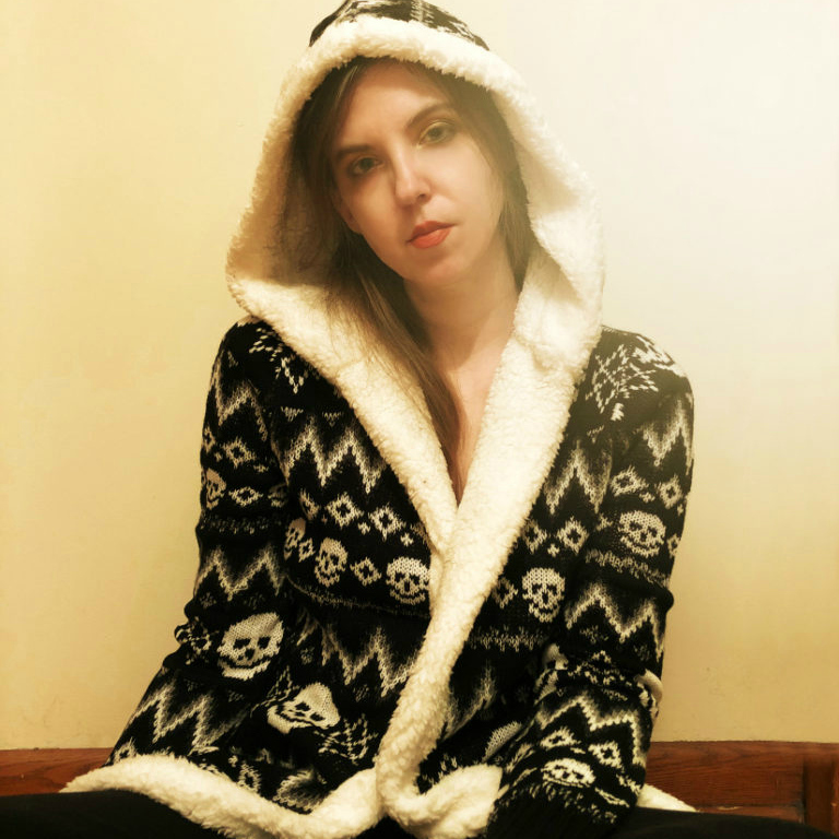 Hot Topic Fair Isle Skull Hoodie
